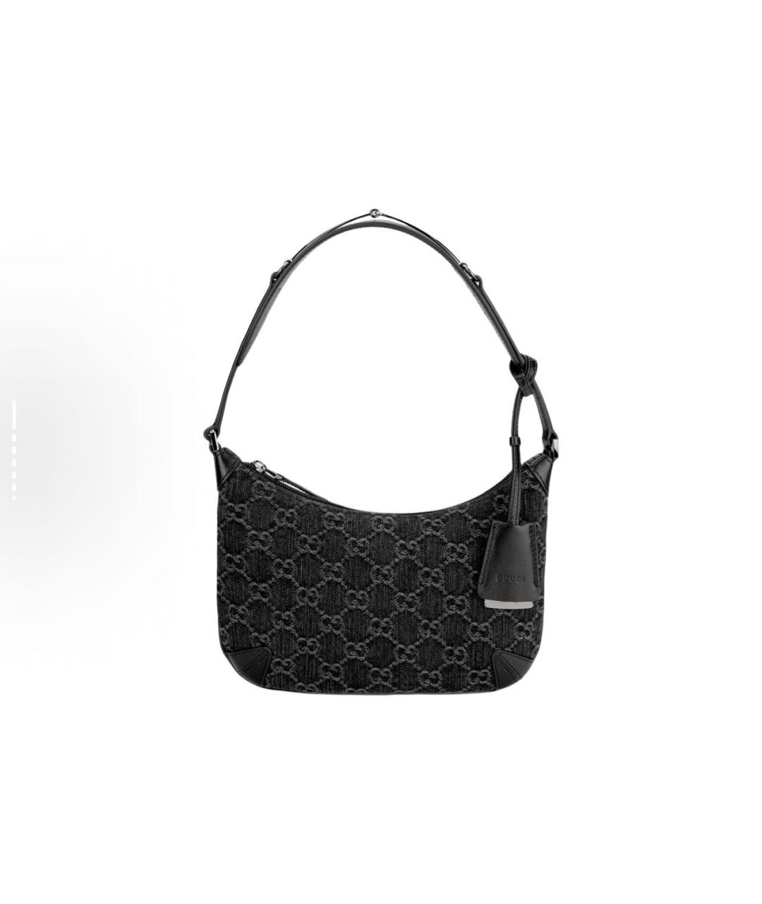 GUCCI Черная кожаная сумка на плечо, фото 5