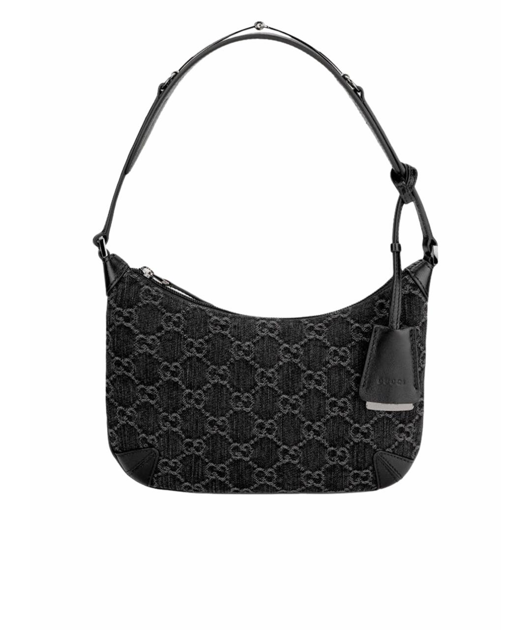 GUCCI Черная кожаная сумка на плечо, фото 1