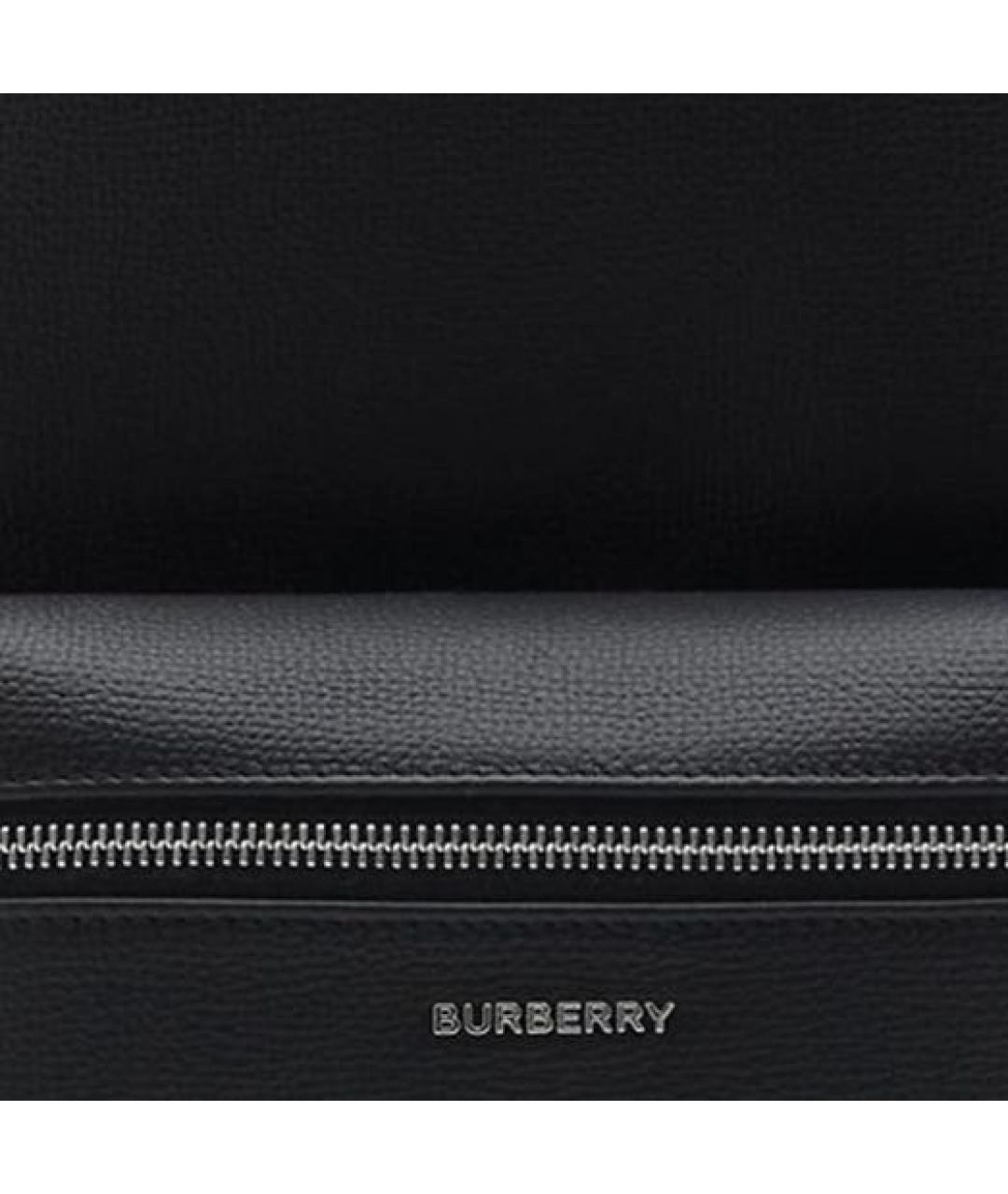 BURBERRY Черный кожаный рюкзак, фото 3