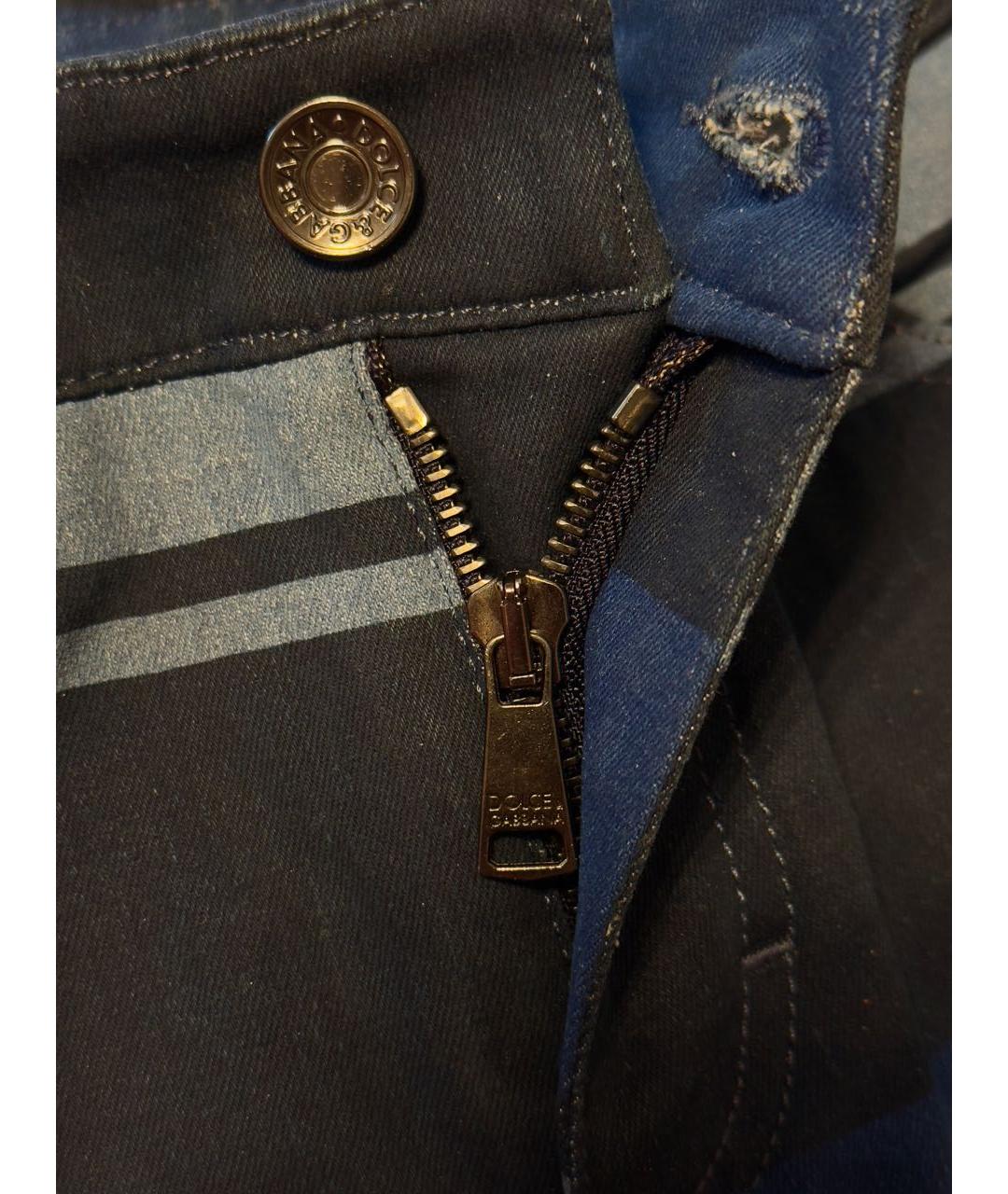 DOLCE&GABBANA Мульти хлопко-эластановые джинсы слим, фото 3