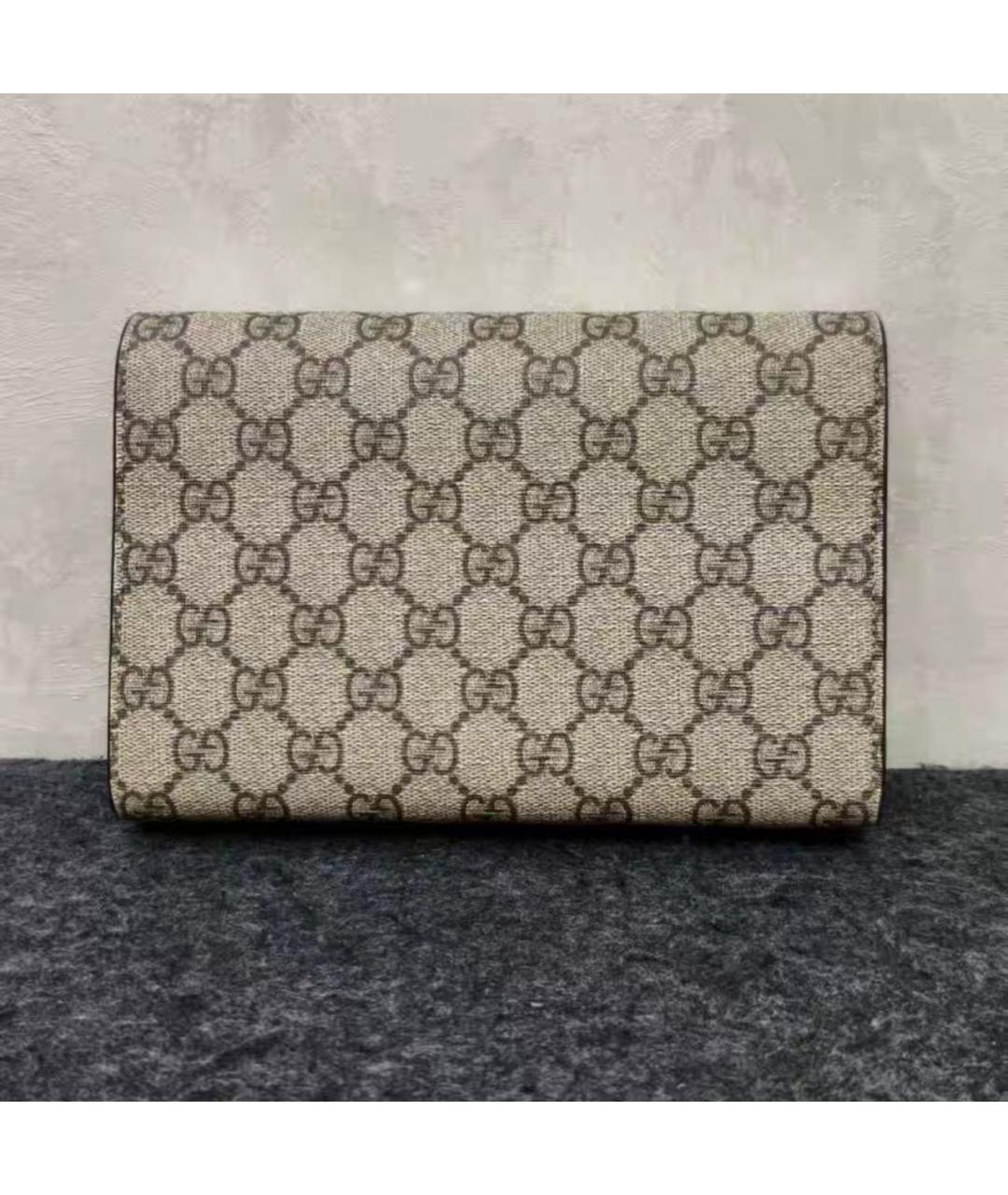 GUCCI Бежевая кожаная сумка через плечо, фото 4