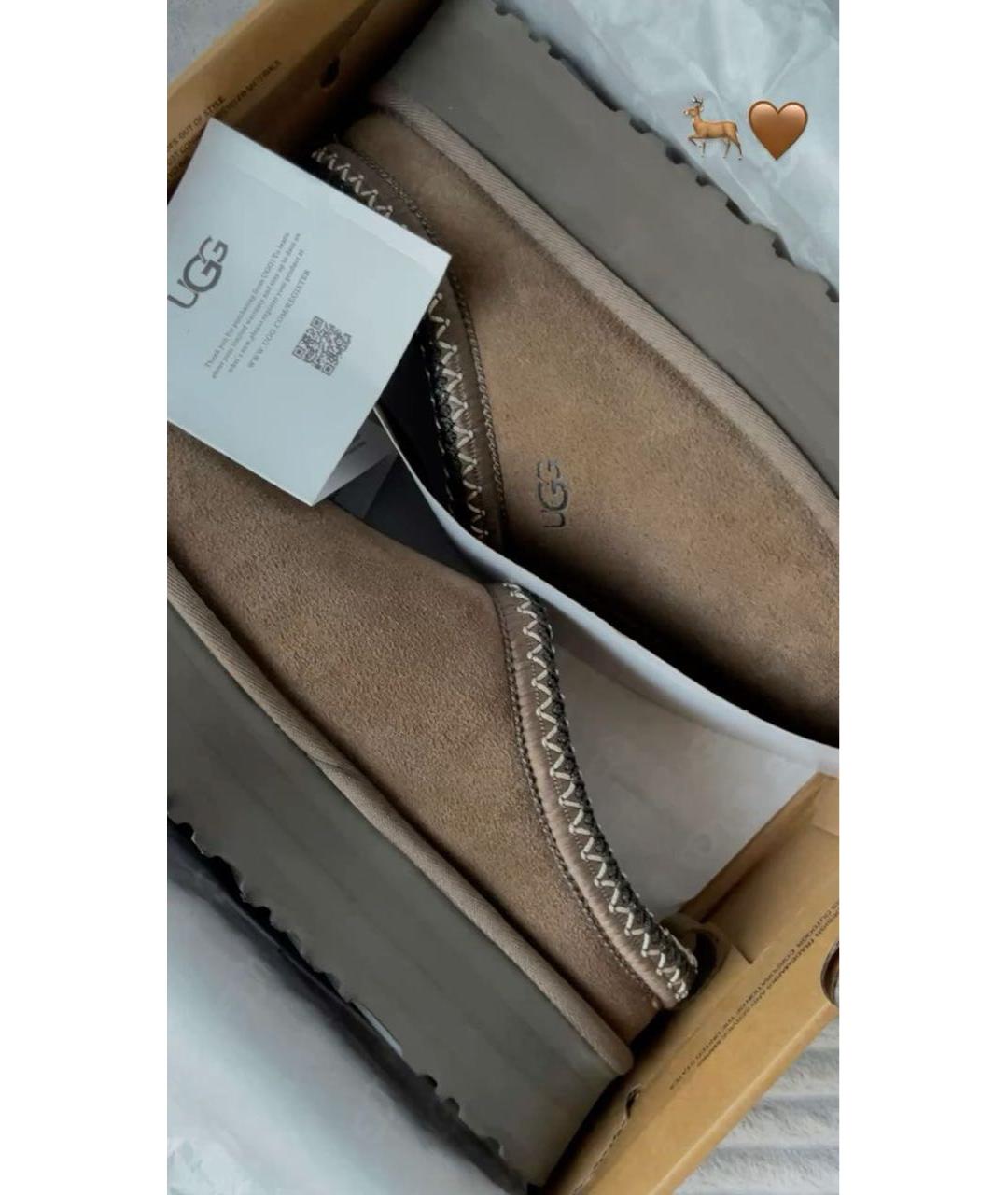 UGG AUSTRALIA Коричневые замшевые мюли, фото 2