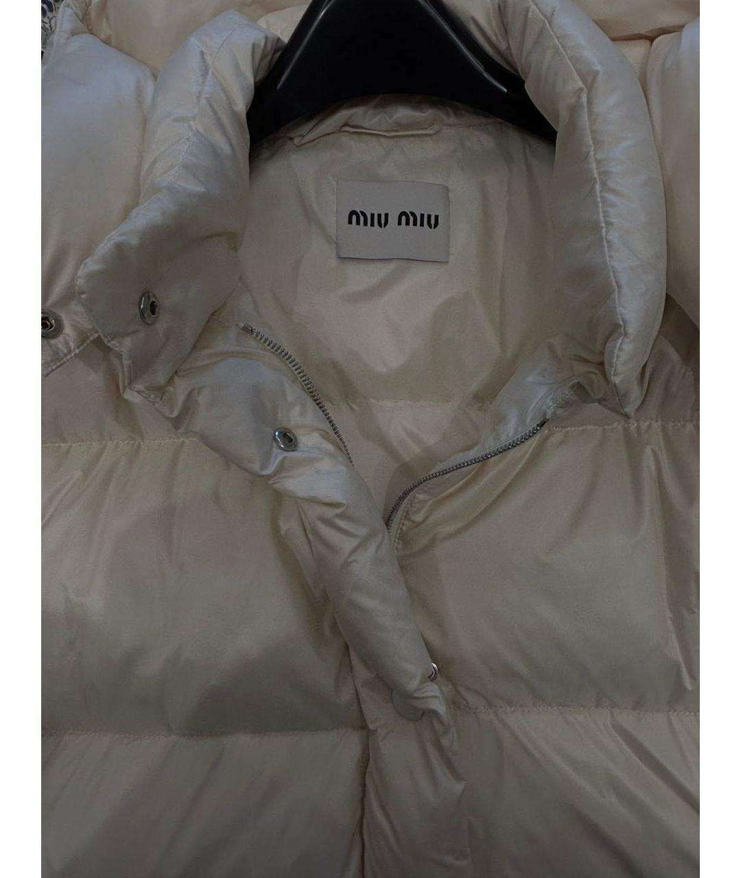 MIU MIU Белый пуховик, фото 4