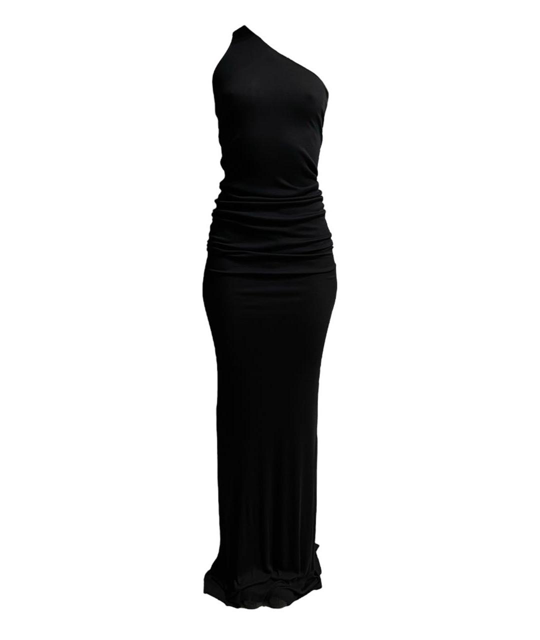 RICK OWENS Черное вискозное повседневное платье, фото 1