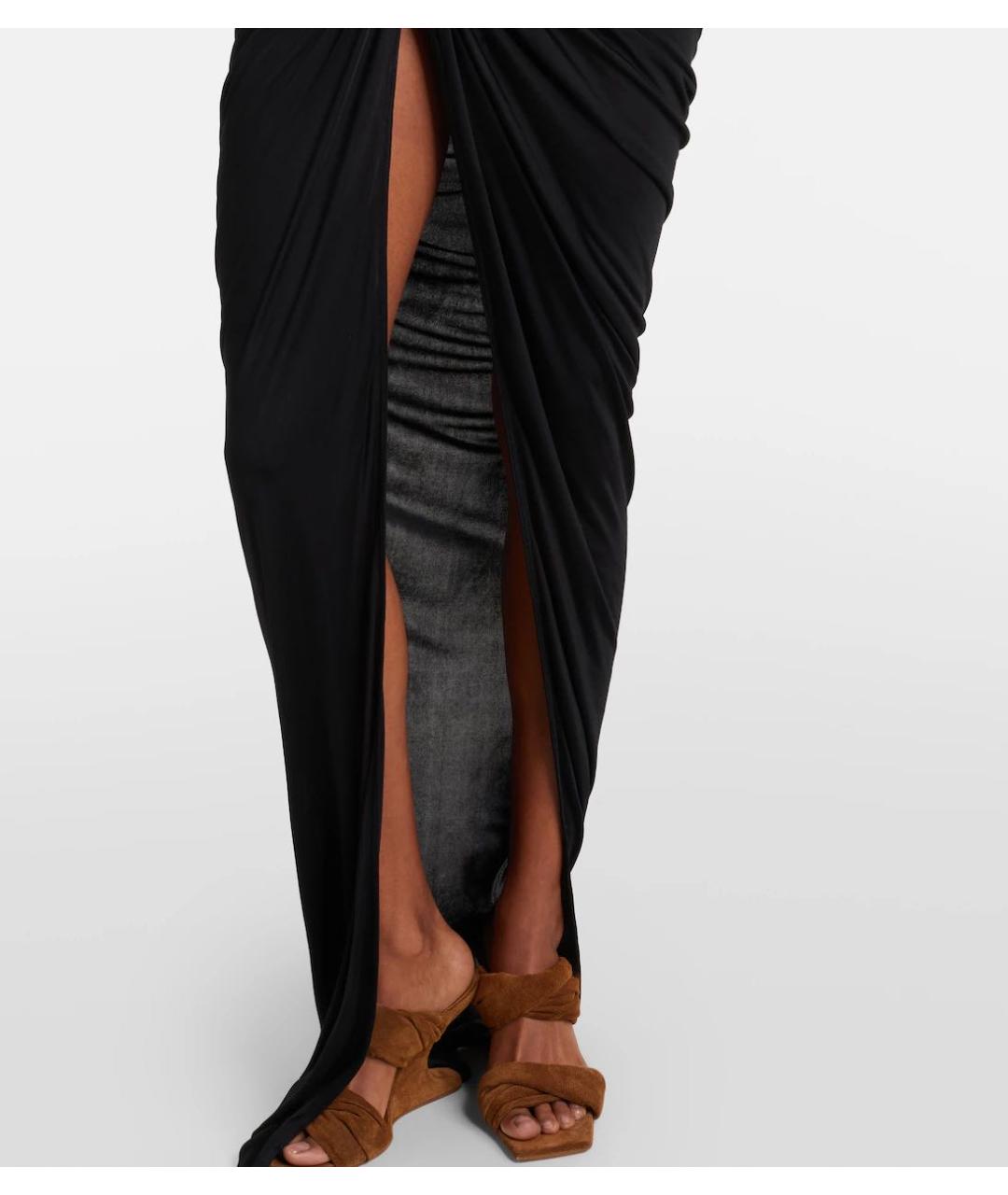 RICK OWENS Черное вискозное повседневное платье, фото 7