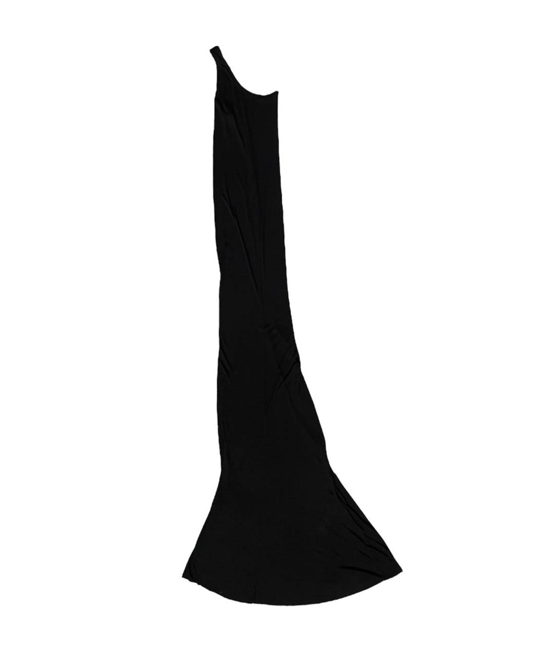 RICK OWENS Черное вискозное повседневное платье, фото 3