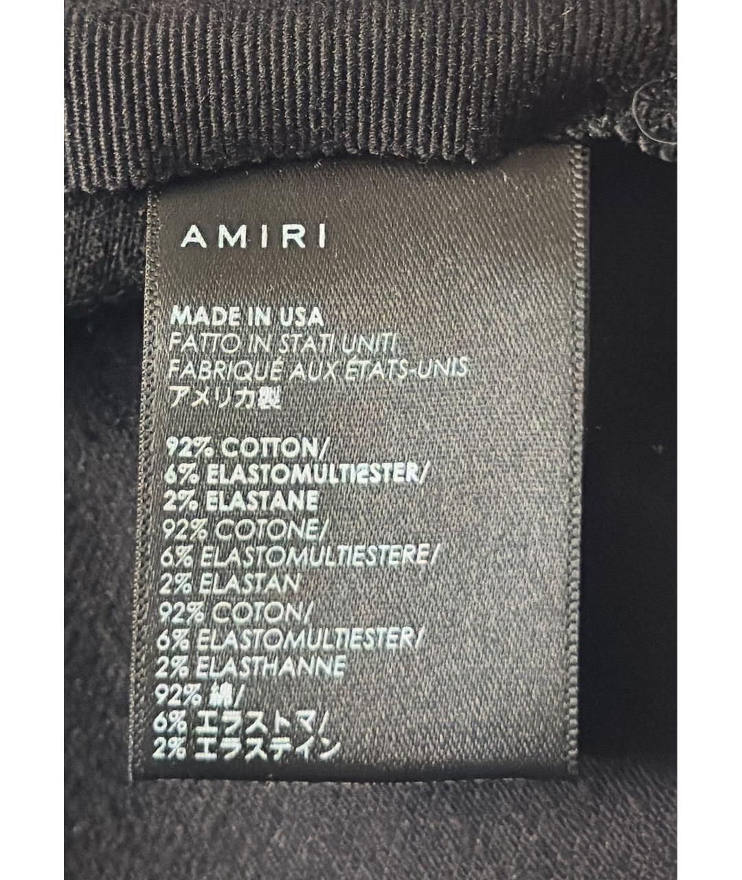 AMIRI Черные хлопко-эластановые джинсы скинни, фото 6
