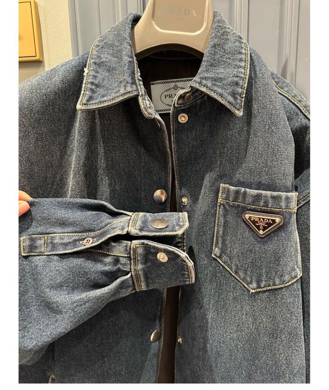 PRADA Синяя деним куртка, фото 4