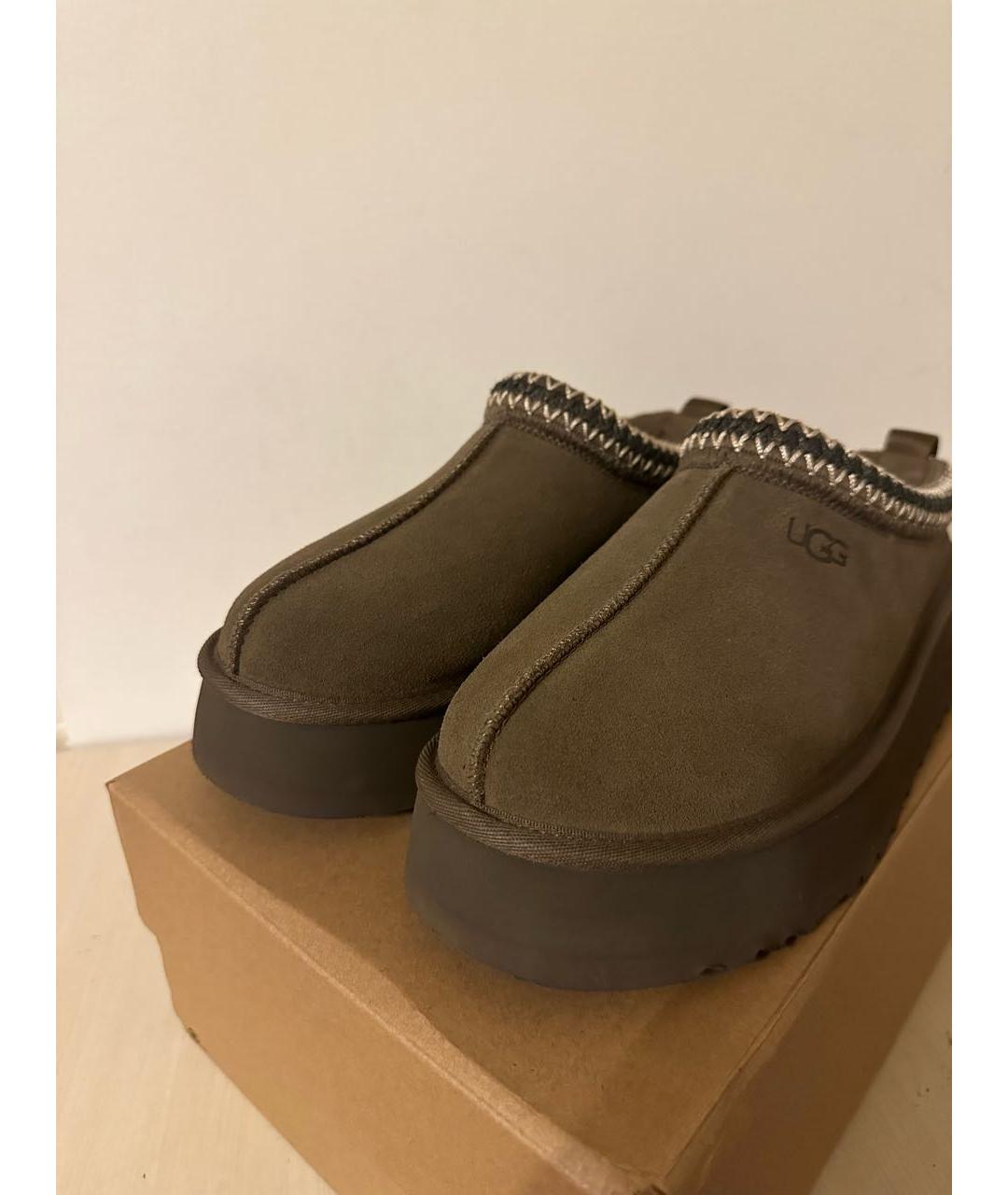 UGG AUSTRALIA Коричневые замшевые мюли, фото 4