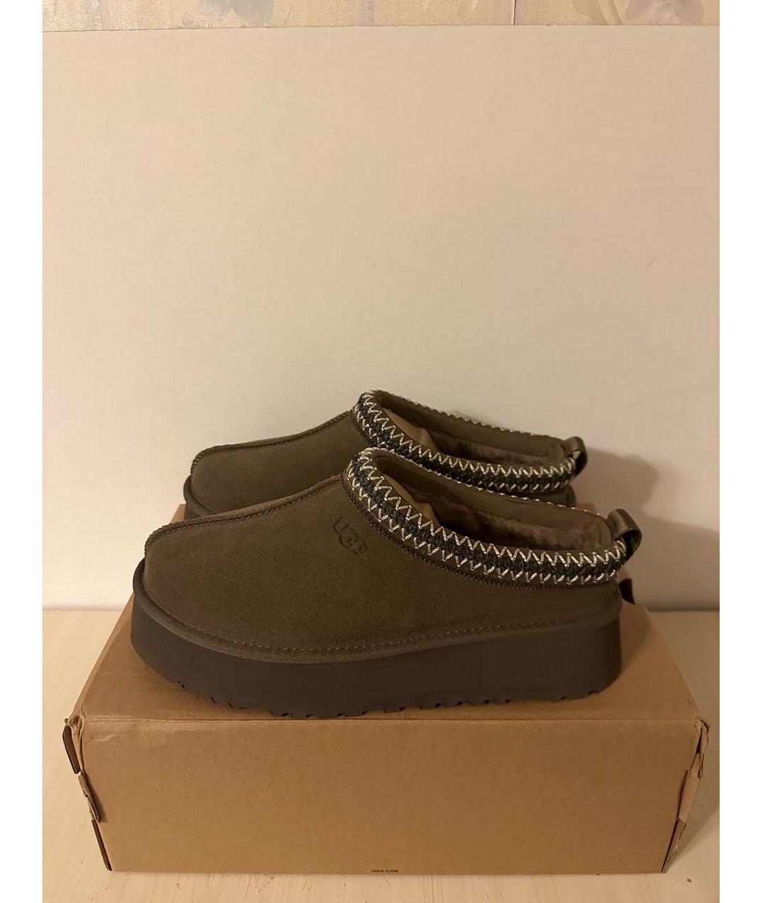 UGG AUSTRALIA Коричневые замшевые мюли, фото 3