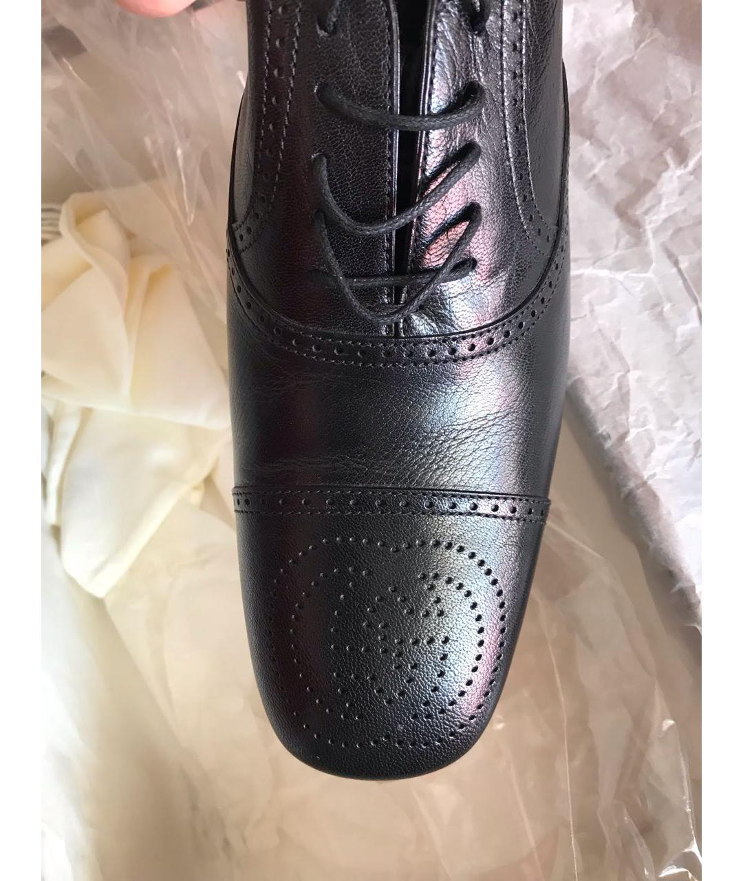 GUCCI Черные кожаные туфли, фото 2