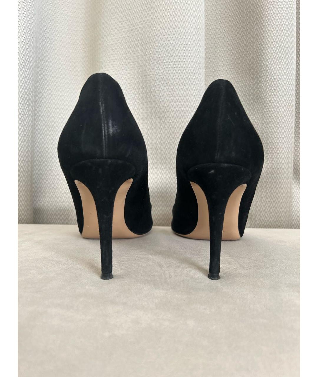 GIANVITO ROSSI Черные замшевые туфли, фото 4