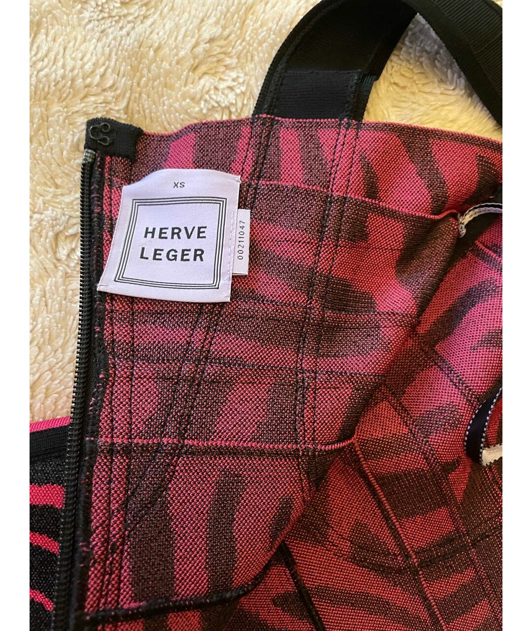 HERVE LEGER Мульти вискозное повседневное платье, фото 4