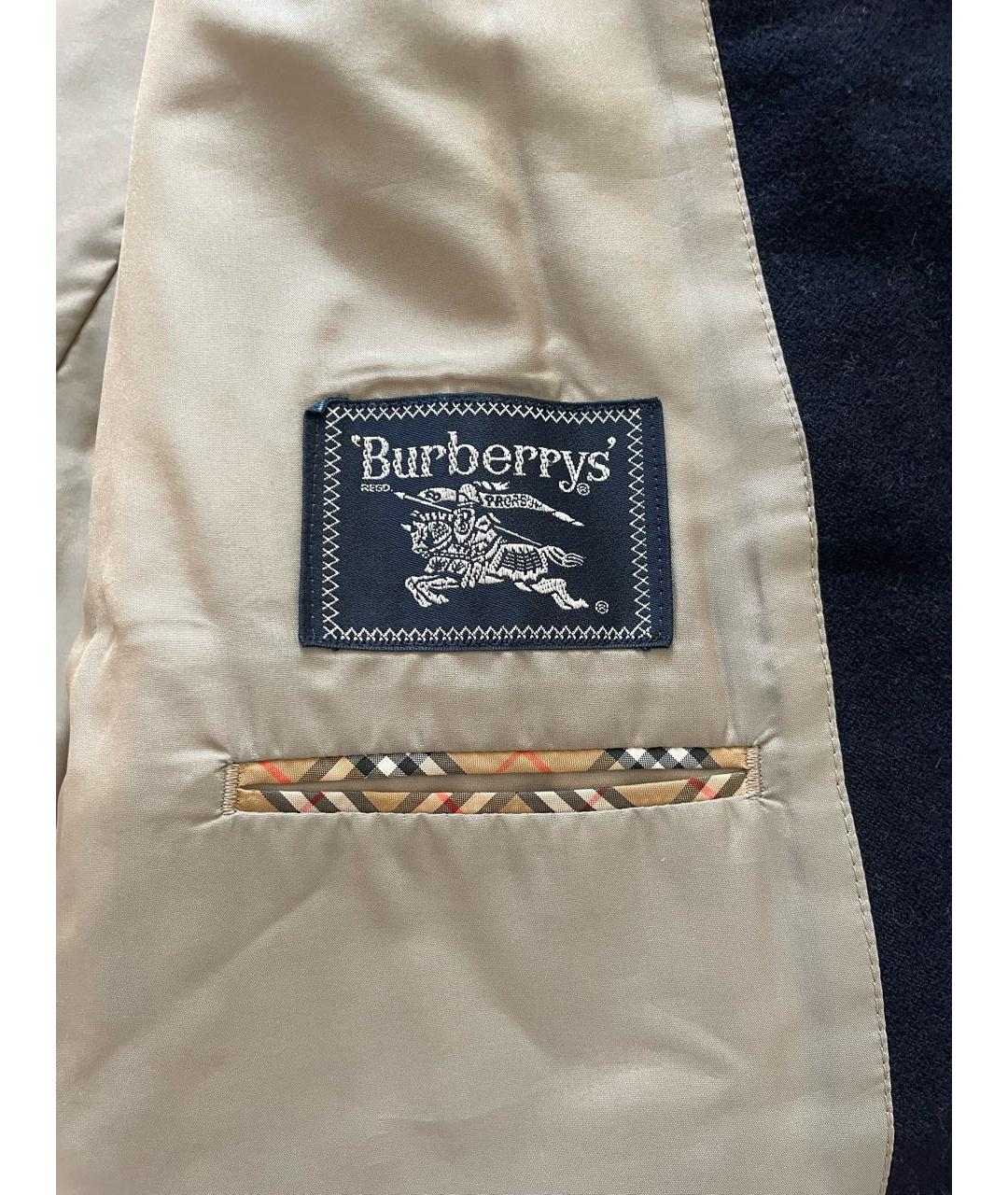 BURBERRY Темно-синий шерстяной жакет/пиджак, фото 6