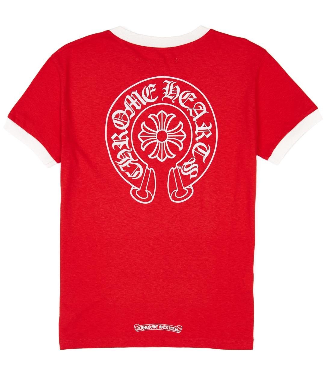 CHROME HEARTS Красная хлопковая футболка, фото 2
