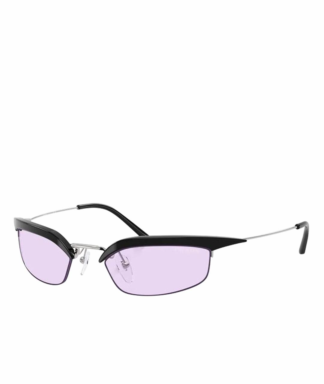 PRADA Черные пластиковые солнцезащитные очки, фото 1
