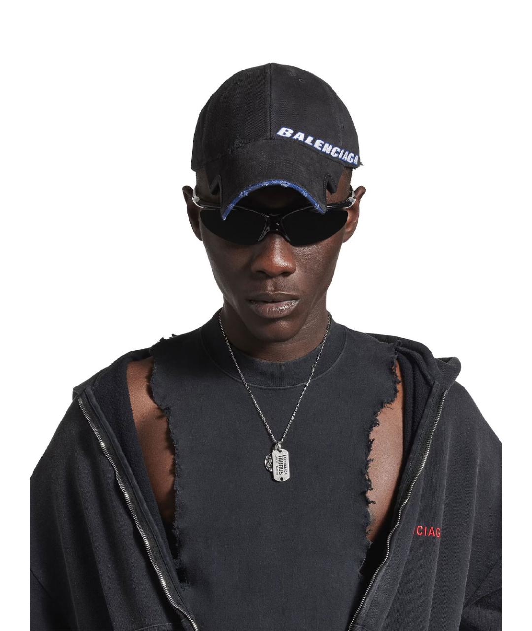 BALENCIAGA Черная хлопковая кепка/бейсболка, фото 2