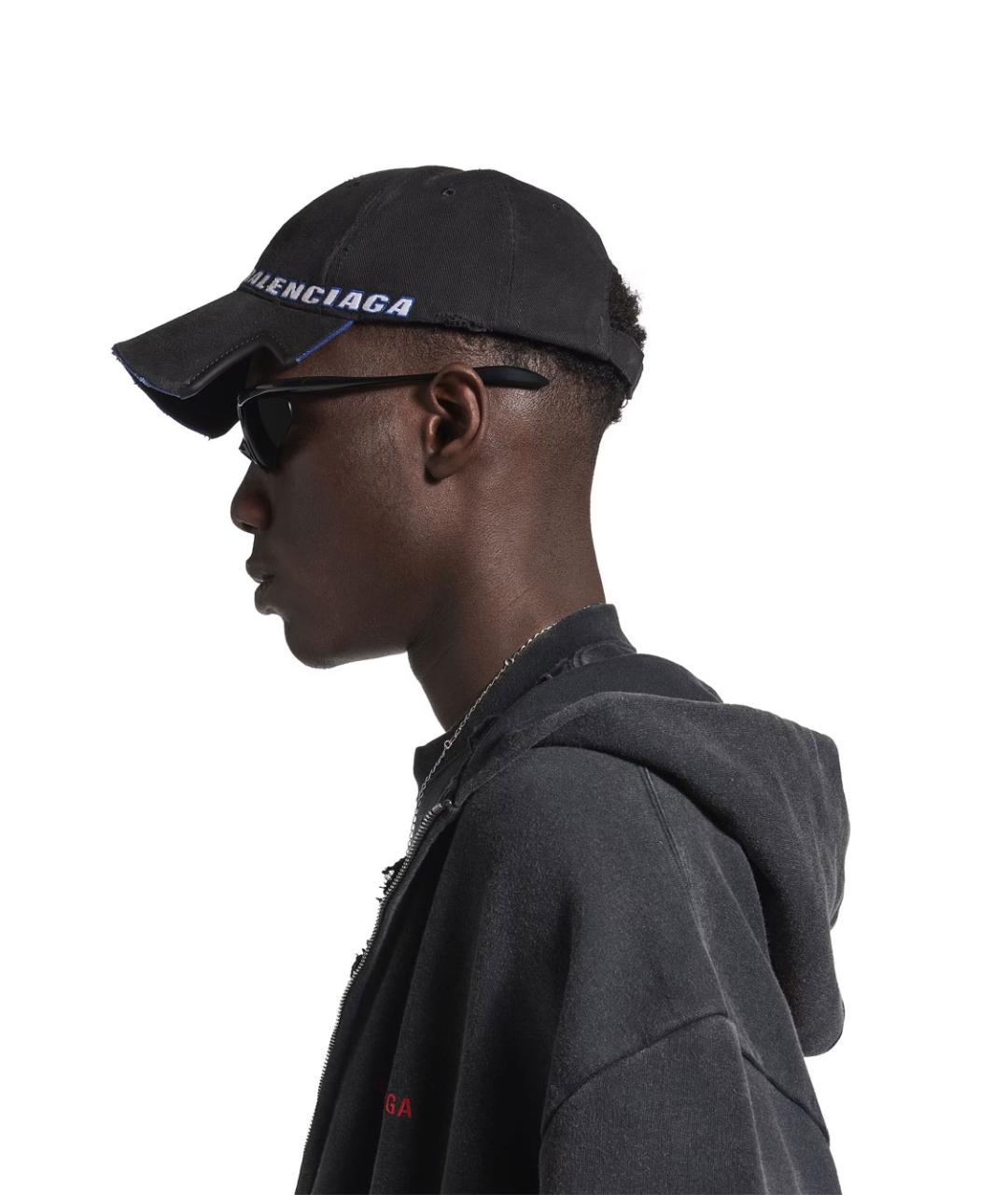 BALENCIAGA Черная хлопковая кепка/бейсболка, фото 3