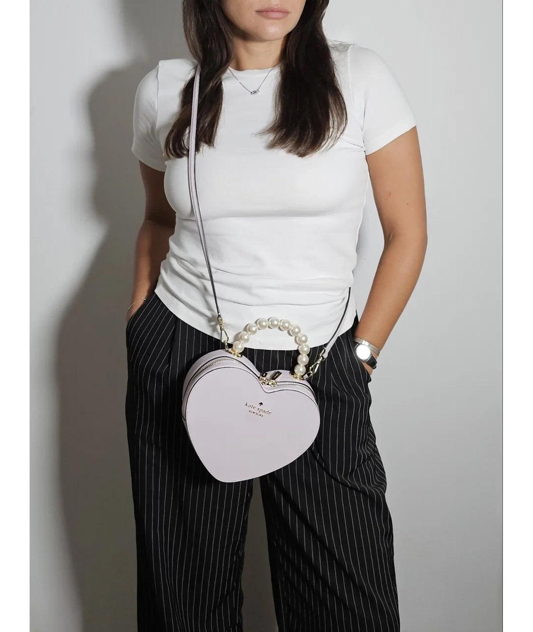 KATE SPADE Розовая кожаная сумка через плечо, фото 4