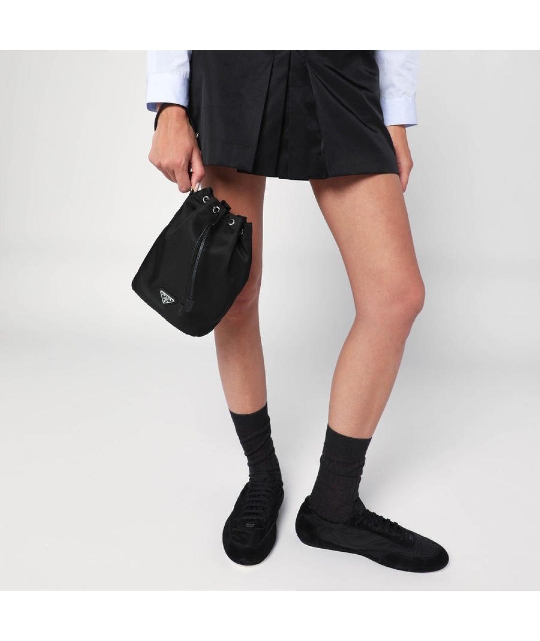 PRADA Черная тканевая сумка тоут, фото 2