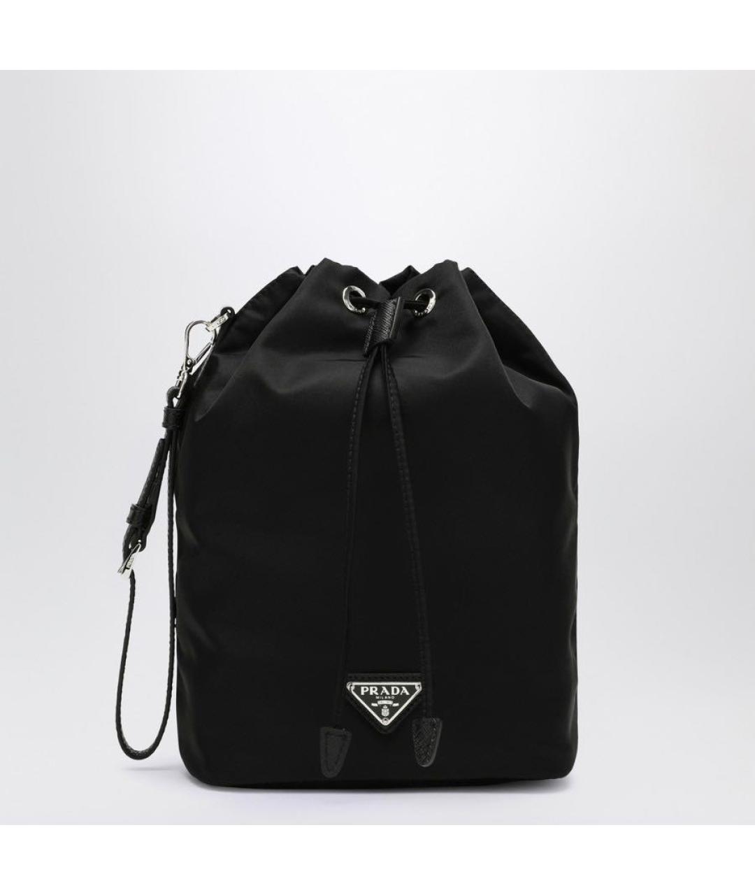 PRADA Черная тканевая сумка тоут, фото 5