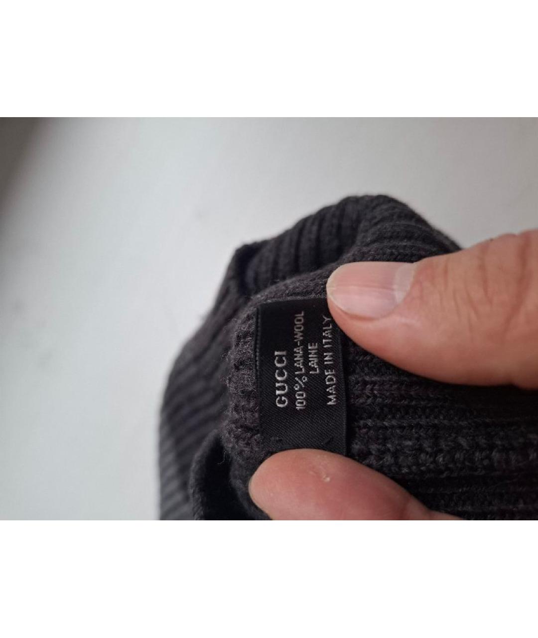 GUCCI Серая шерстяная шапка, фото 3