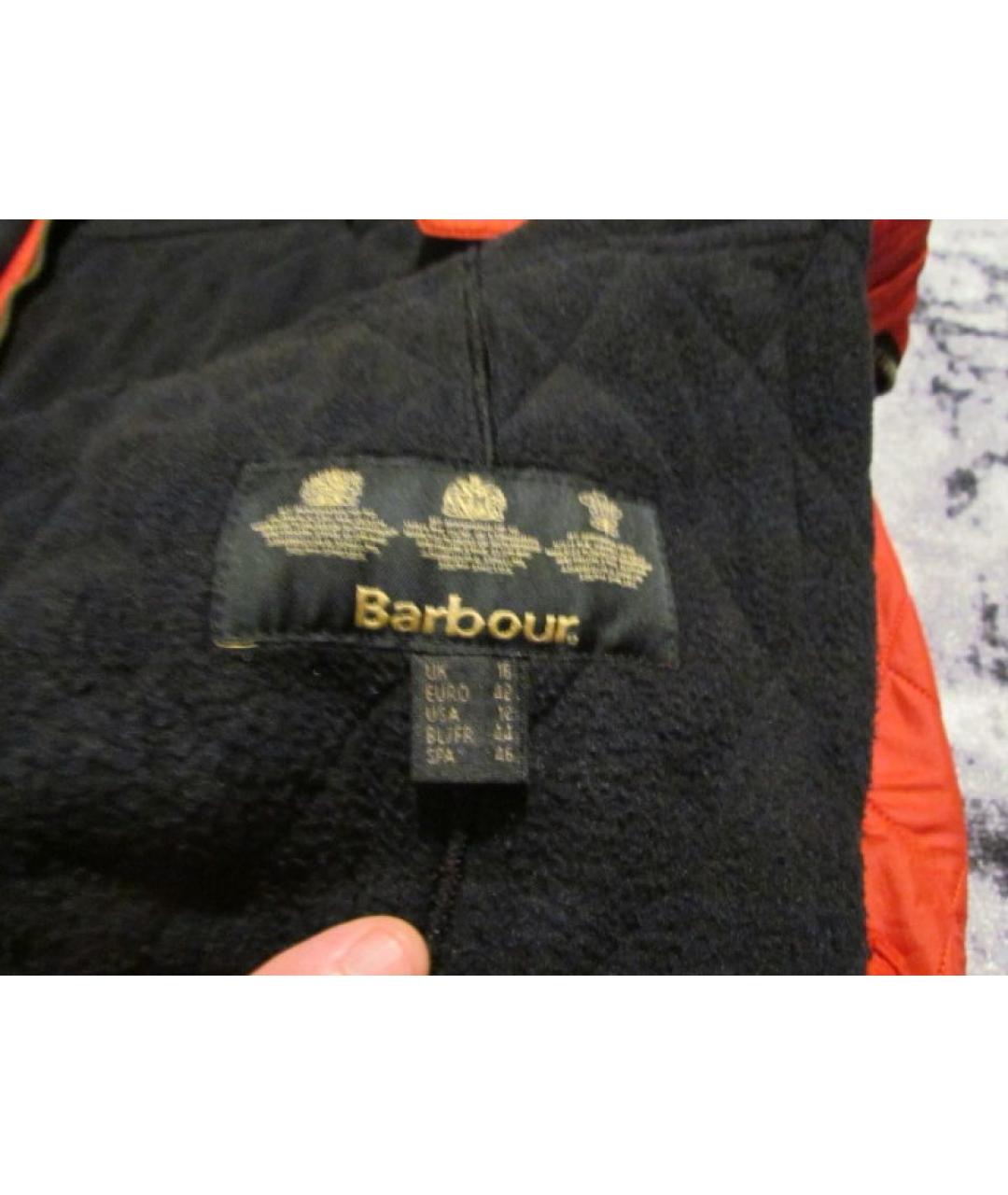 BARBOUR Красная полиамидовая куртка, фото 7