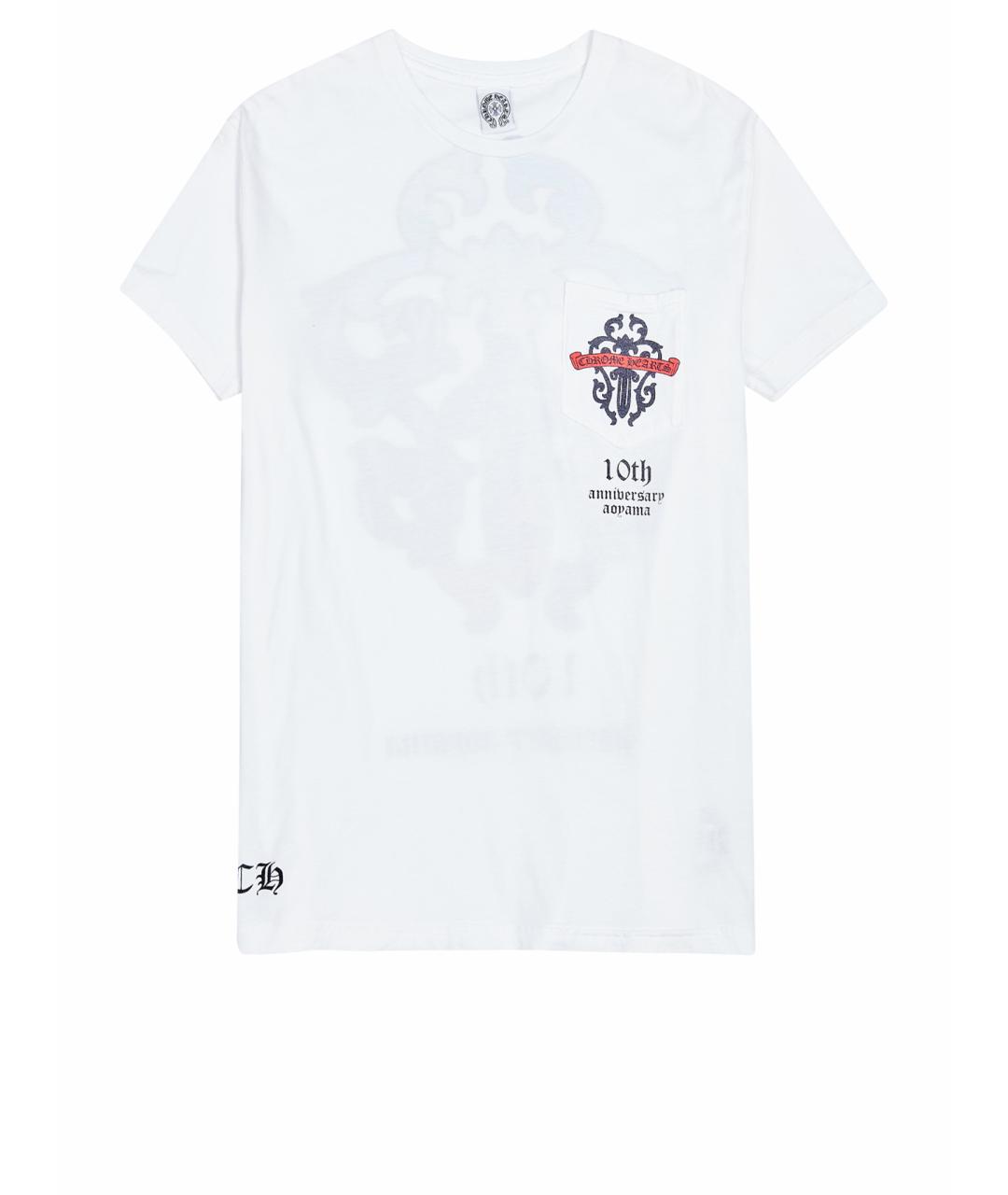 CHROME HEARTS Белая хлопковая футболка, фото 3