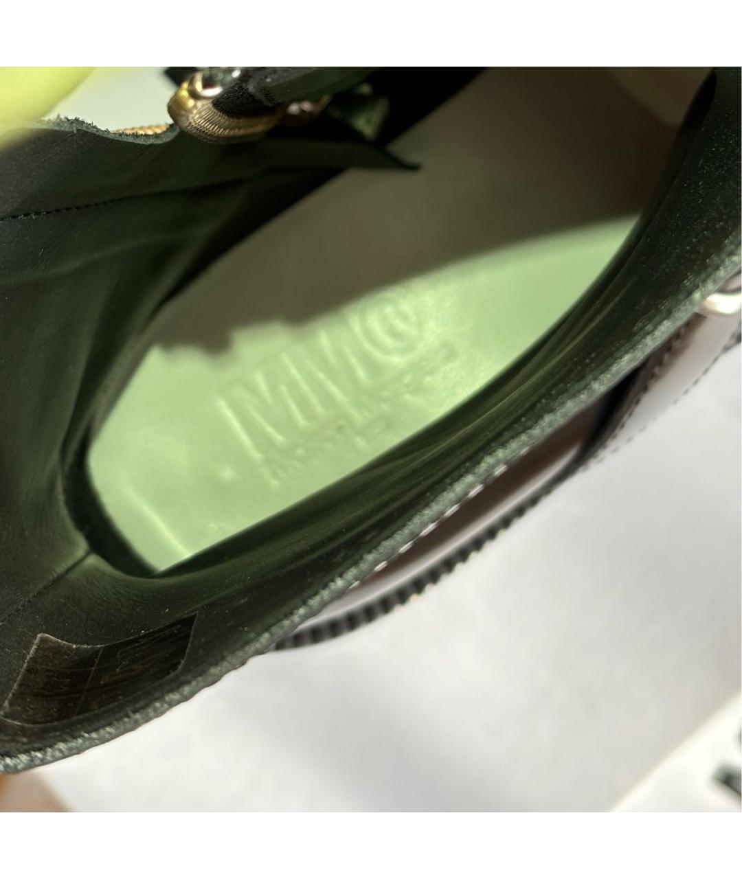 MAISON MARGIELA Черные кожаные ботинки, фото 4
