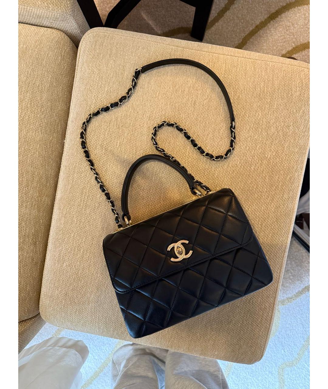 CHANEL Хаки кожаная сумка через плечо, фото 6