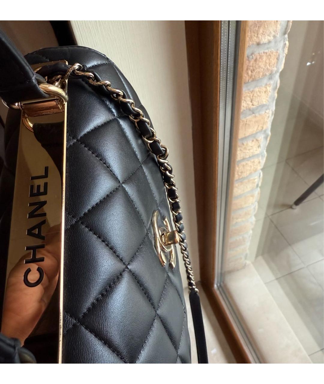 CHANEL Хаки кожаная сумка через плечо, фото 5