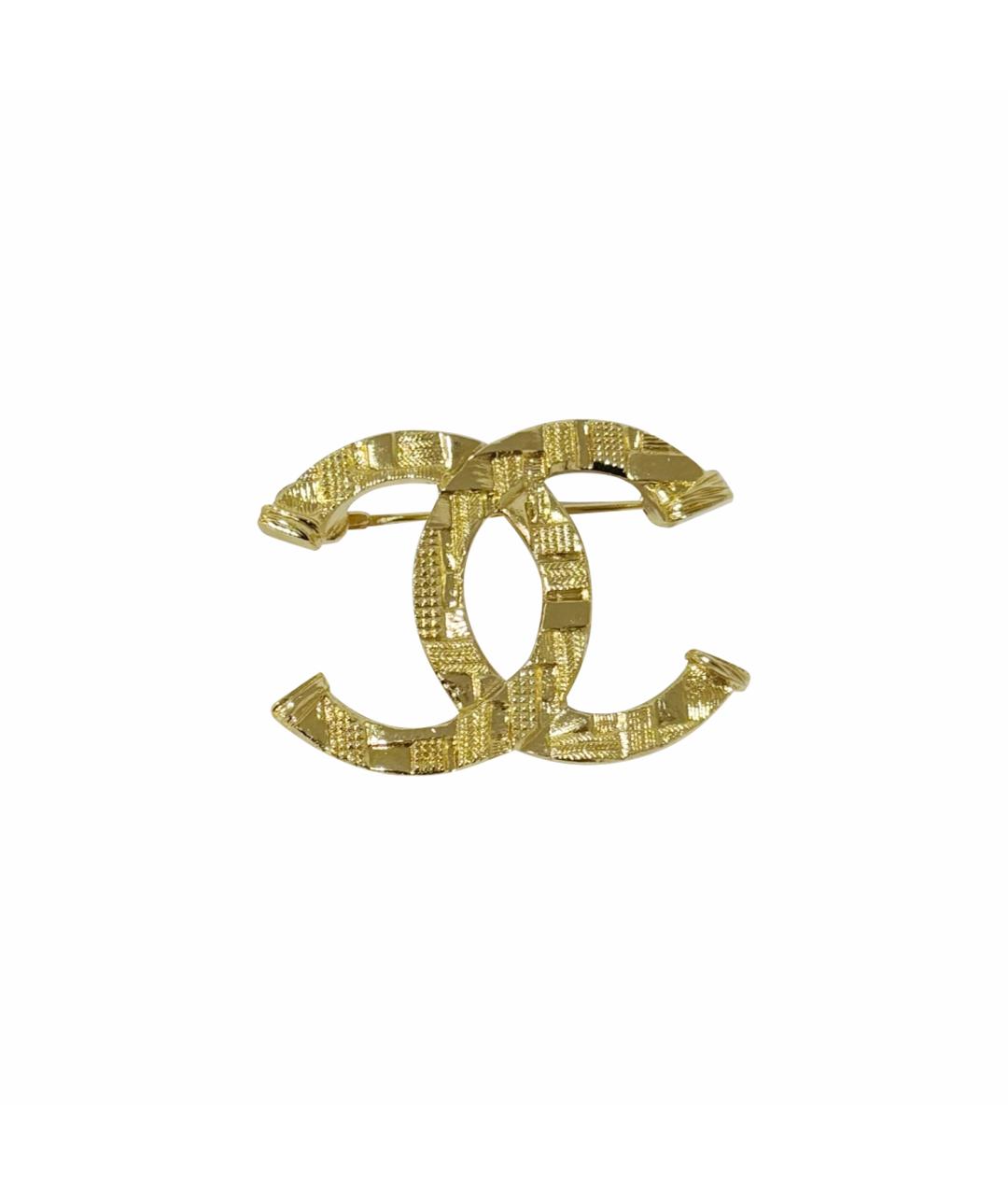 CHANEL Золотая металлическая булавка / брошь, фото 1