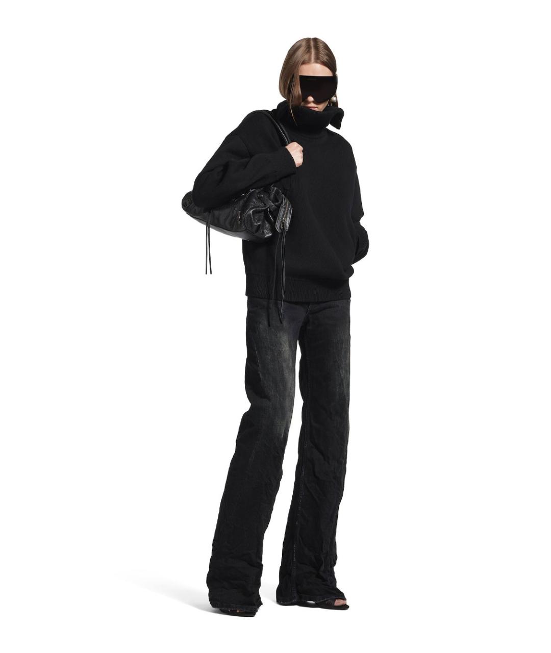 BALENCIAGA Черные хлопковые прямые джинсы, фото 2
