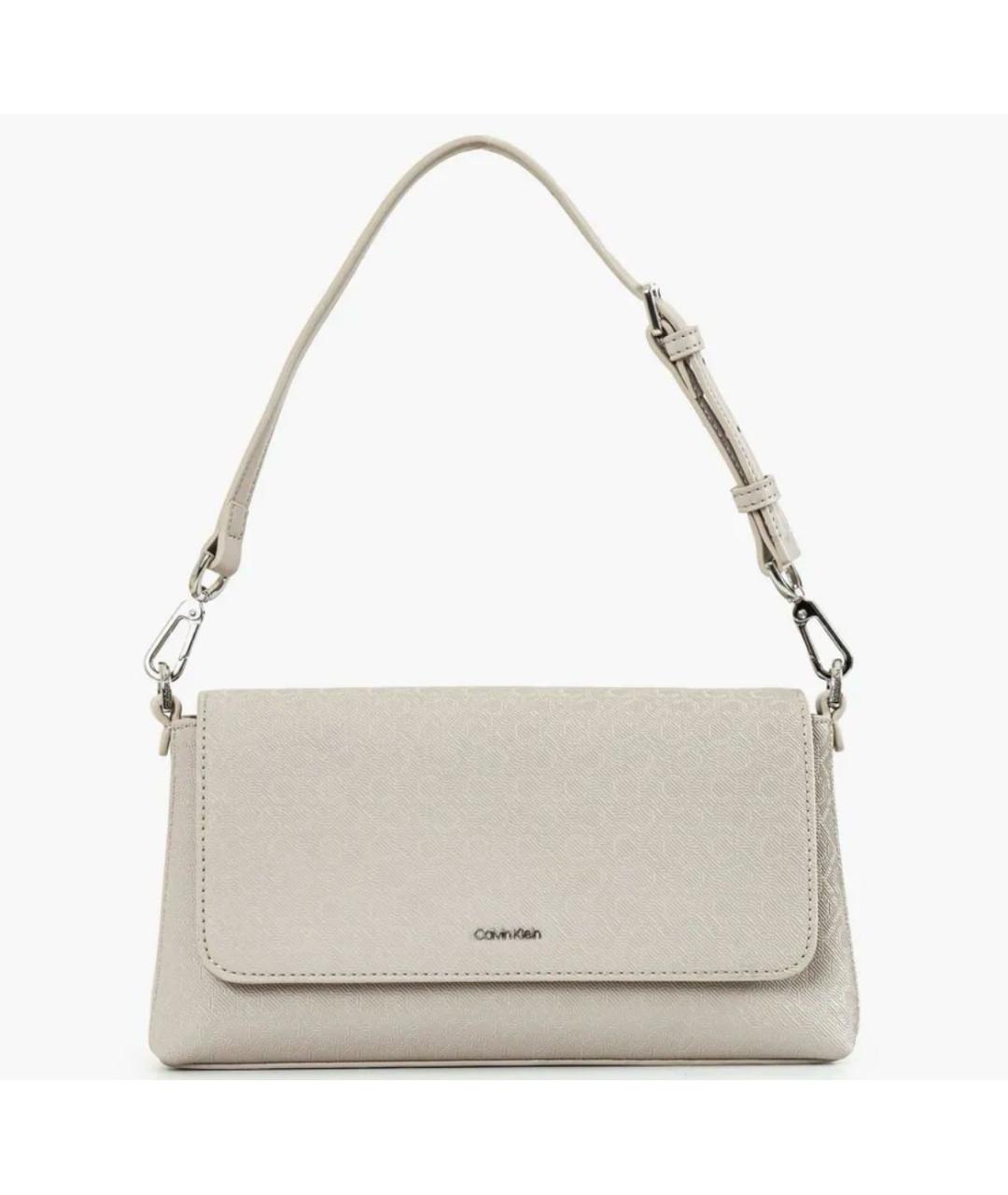 CALVIN KLEIN Бежевая сумка через плечо из искусственной кожи, фото 3