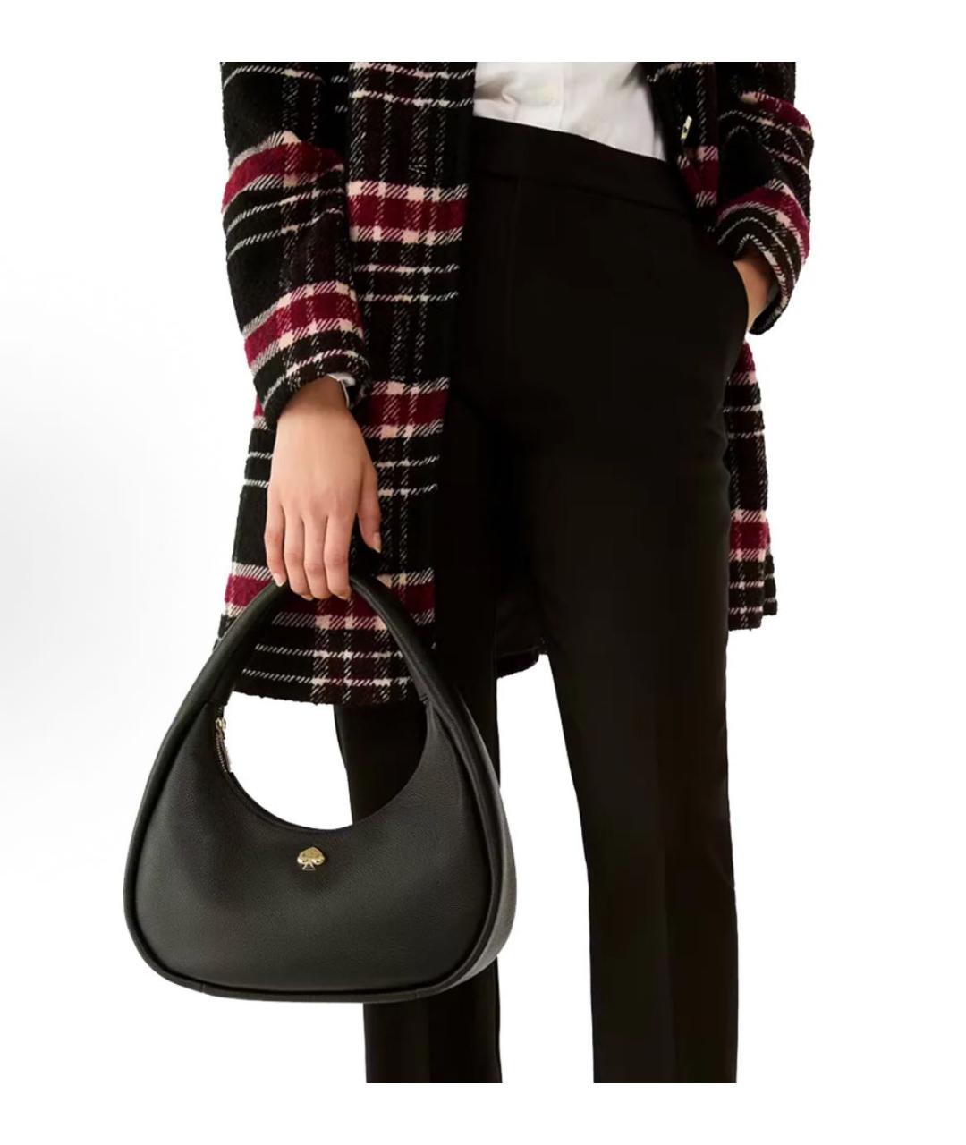 KATE SPADE Черная кожаная сумка через плечо, фото 4