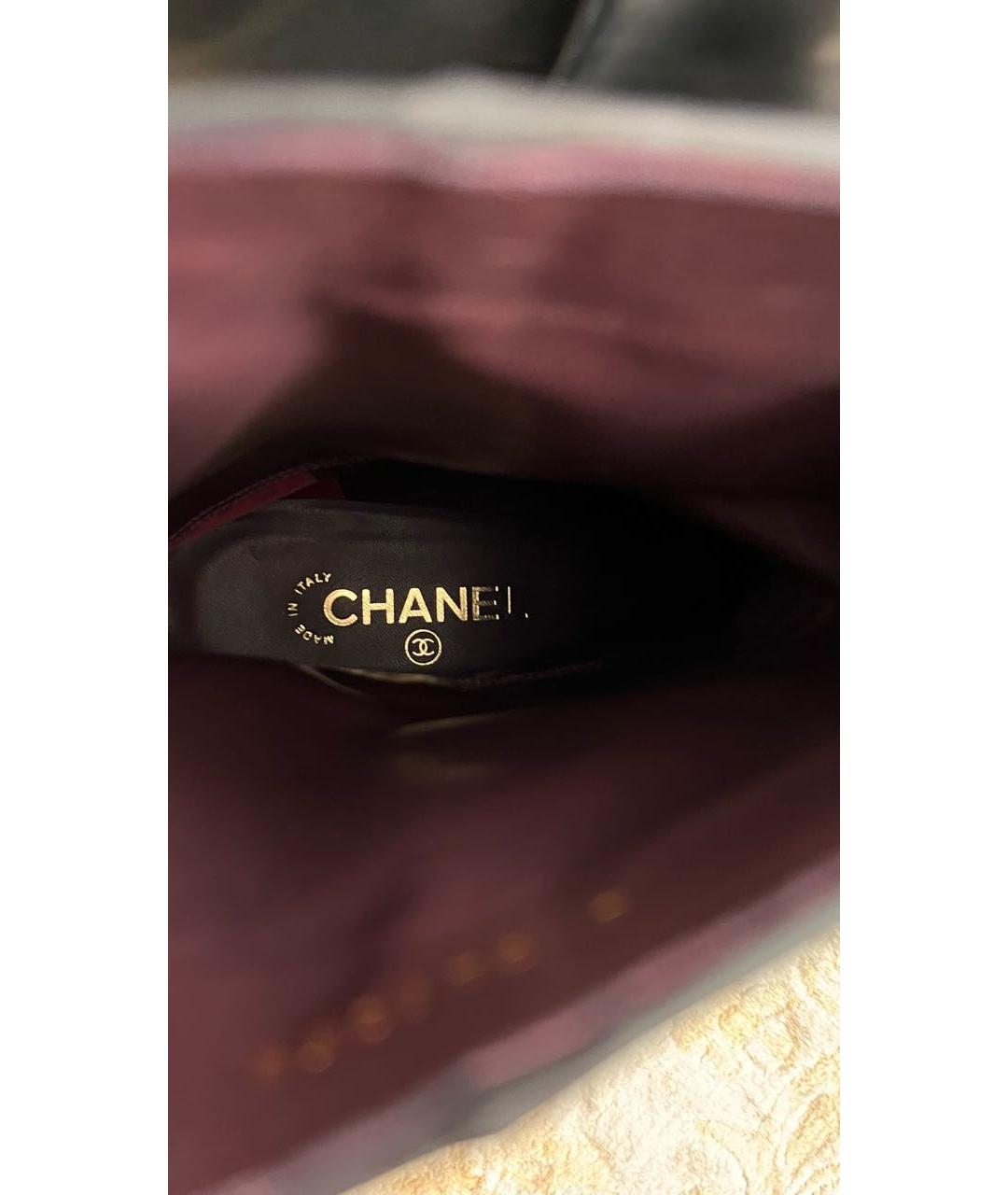 CHANEL Черные кожаные полусапоги, фото 7