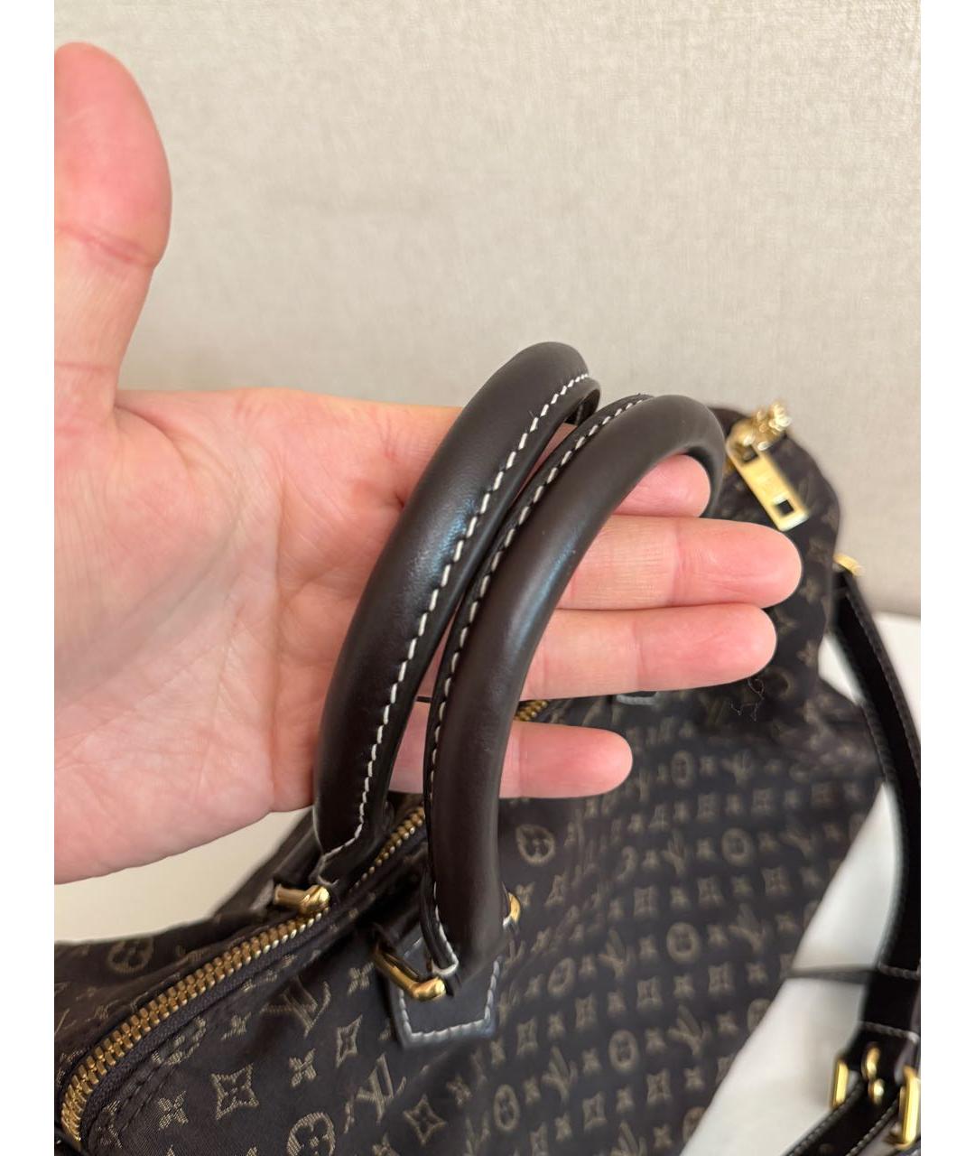 LOUIS VUITTON Коричневая деним сумка тоут, фото 7