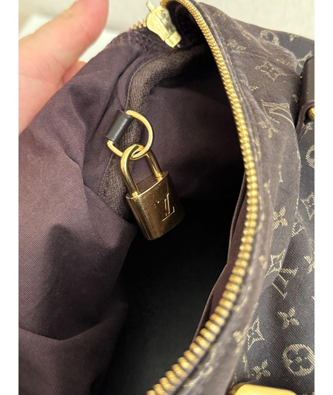 LOUIS VUITTON Коричневая деним сумка тоут, фото 4