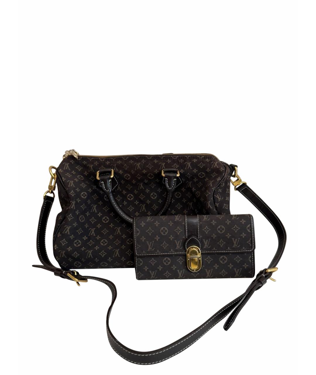 LOUIS VUITTON Коричневая деним сумка тоут, фото 1