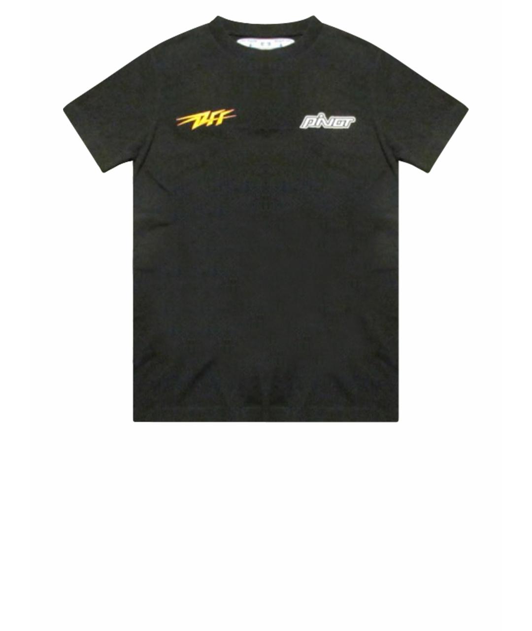 OFF-WHITE Черная хлопковая футболка, фото 1