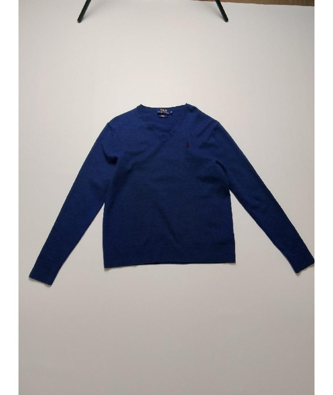 POLO RALPH LAUREN Темно-синий шерстяной джемпер / свитер, фото 7