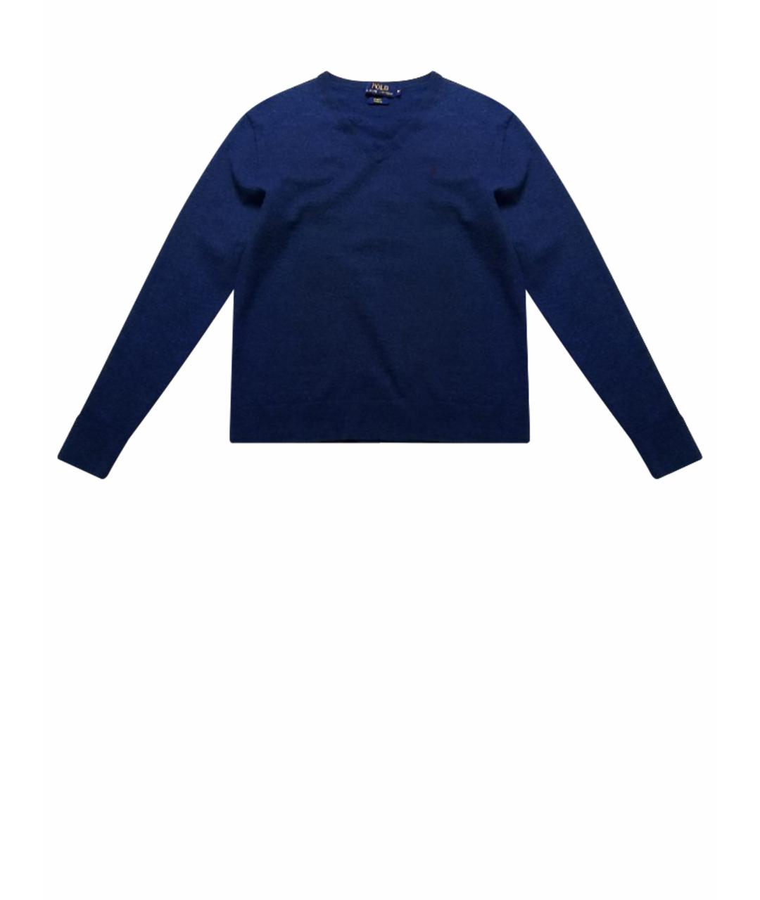 POLO RALPH LAUREN Темно-синий шерстяной джемпер / свитер, фото 1