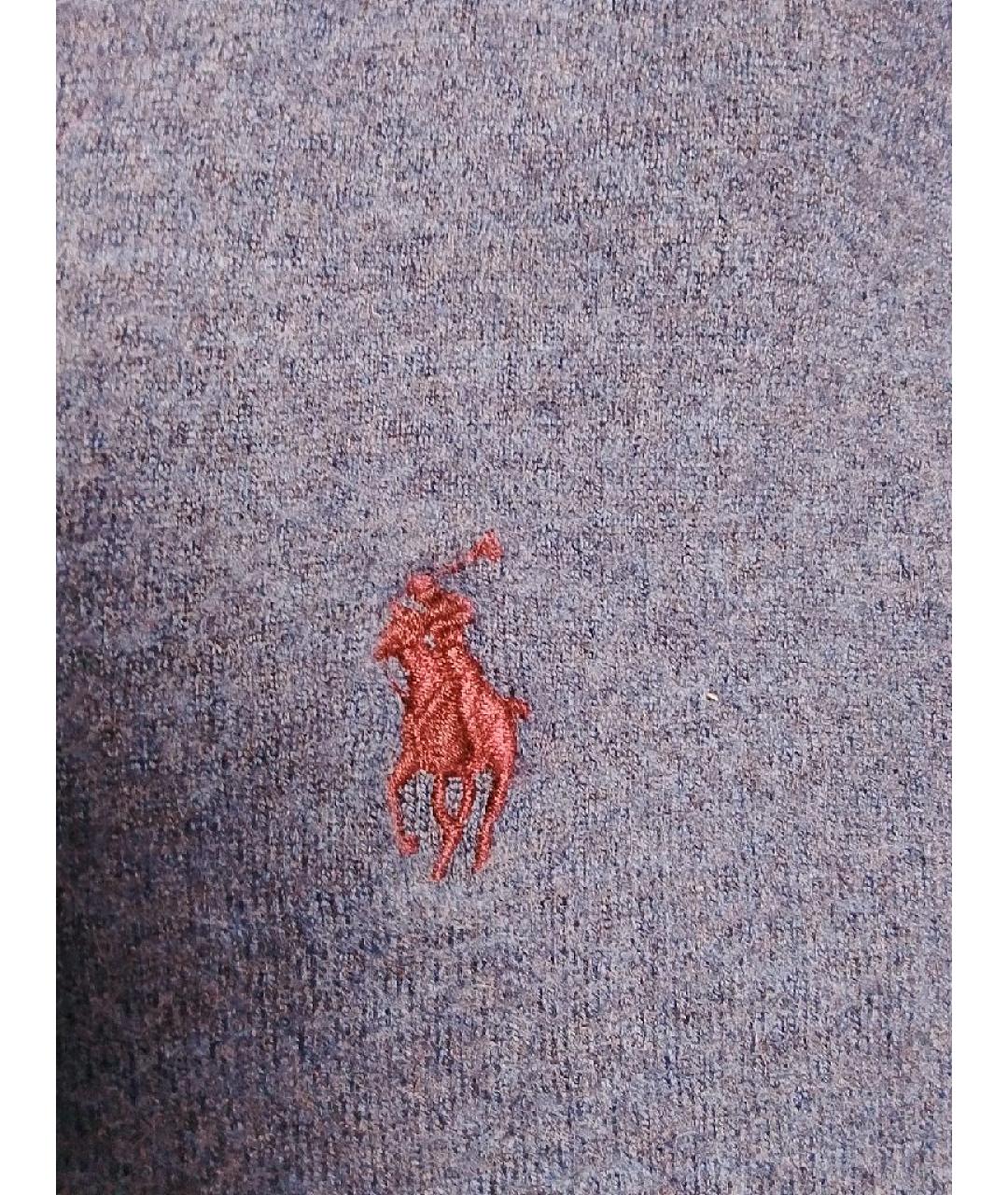 POLO RALPH LAUREN Темно-синий шерстяной джемпер / свитер, фото 4