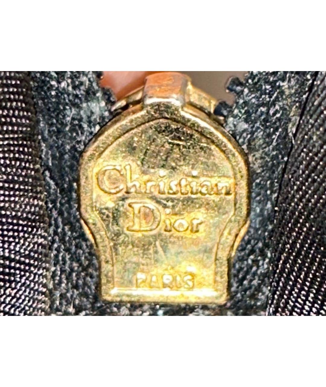 CHRISTIAN DIOR Черная кожаная сумка с короткими ручками, фото 8