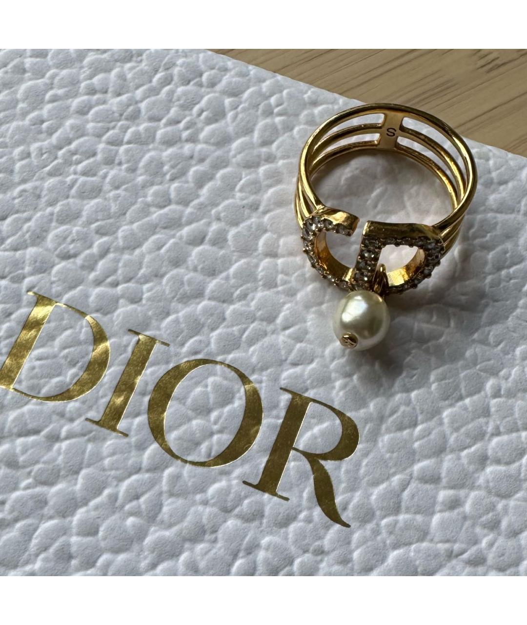 CHRISTIAN DIOR Золотое металлическое кольцо, фото 4