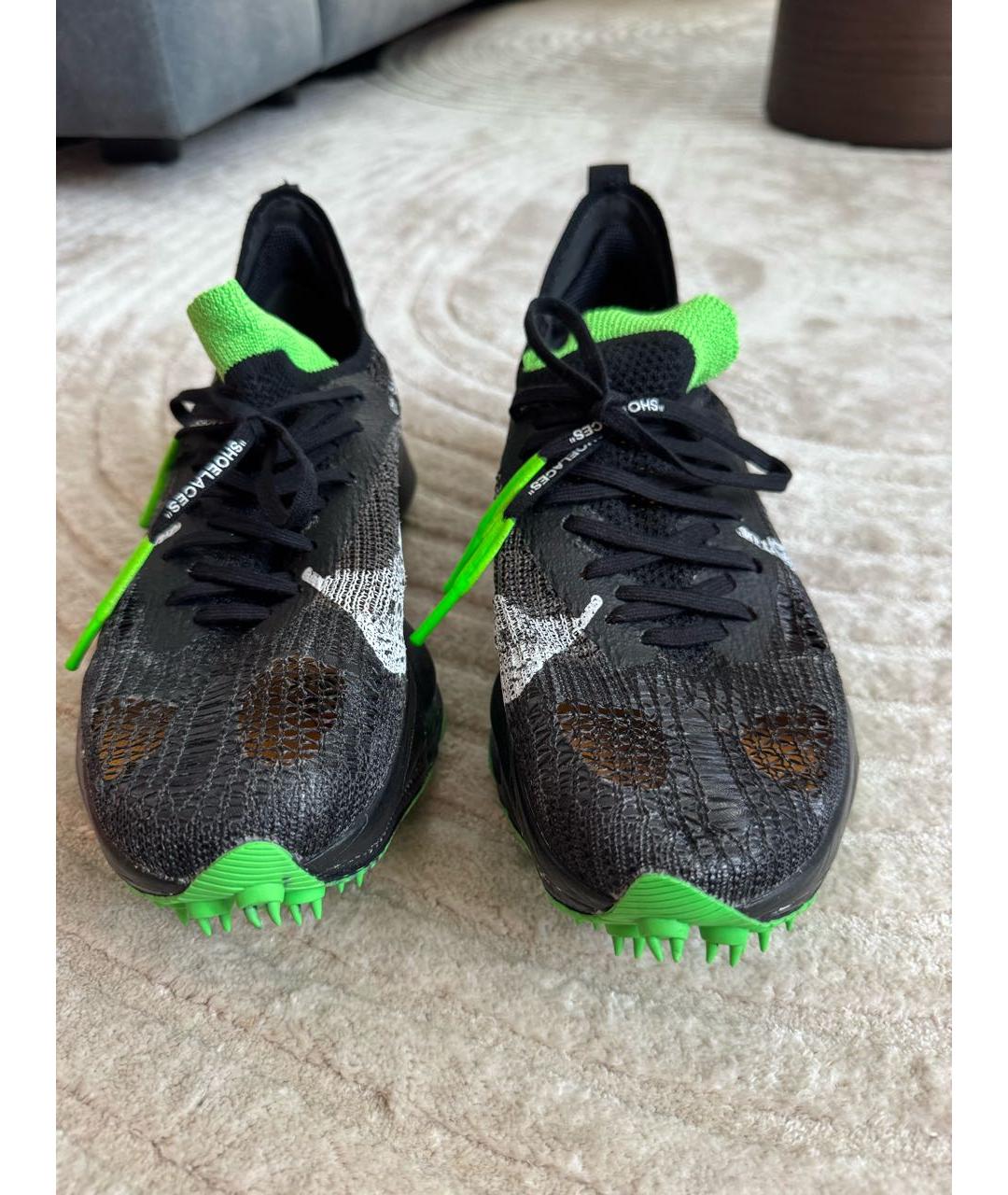 NIKE X OFF-WHITE Черные текстильные кроссовки, фото 2