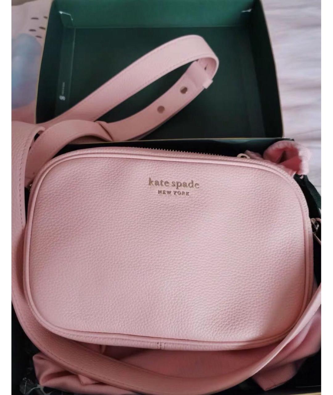 KATE SPADE Розовая кожаная сумка через плечо, фото 7