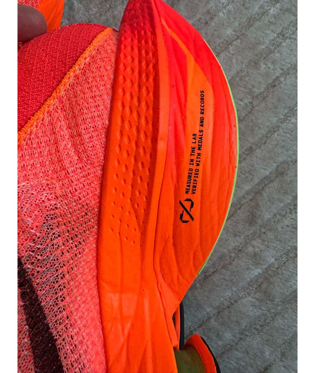 NIKE Оранжевые текстильные кроссовки, фото 4