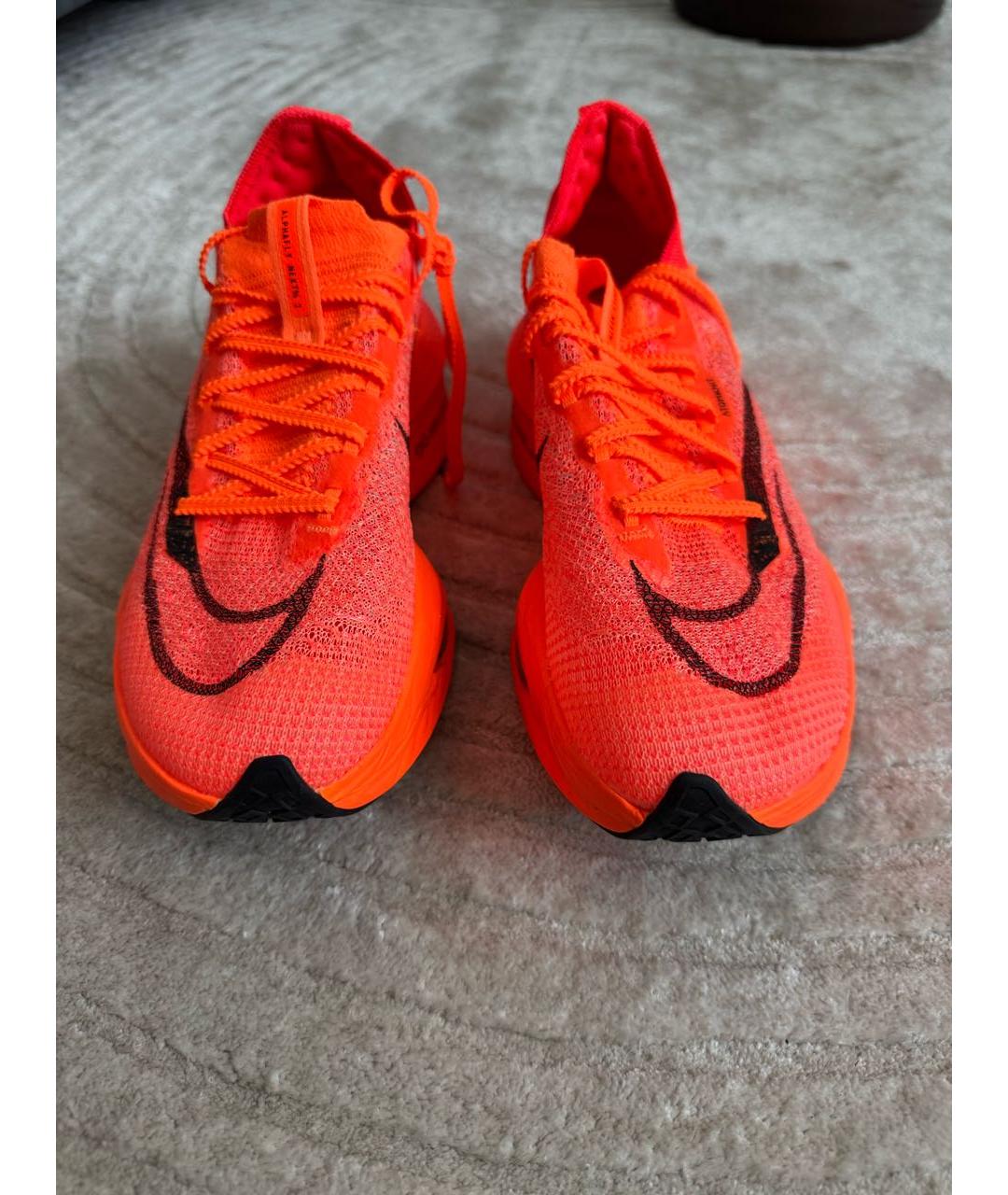 NIKE Оранжевые текстильные кроссовки, фото 2