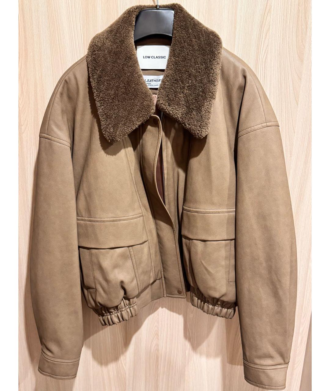 LOW CLASSIC Коричневая кожаная куртка, фото 8